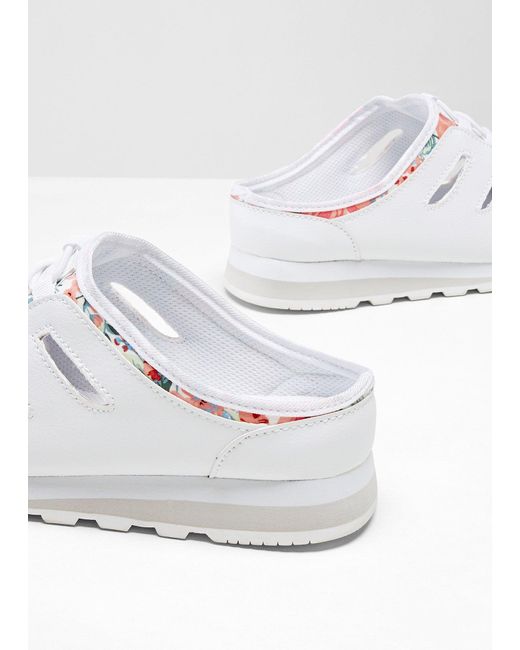 bonprix White Pantoletten Mit Leichter Profilsohle