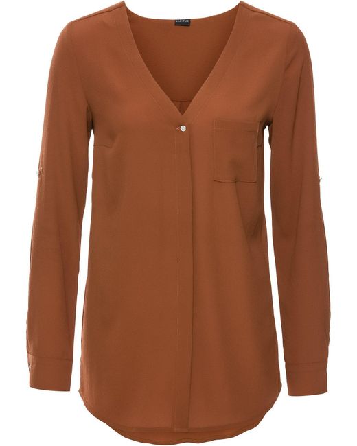 Camicetta Lunga di bonprix in Brown