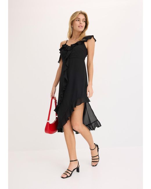 Abito Midi Aderente di bonprix in Black
