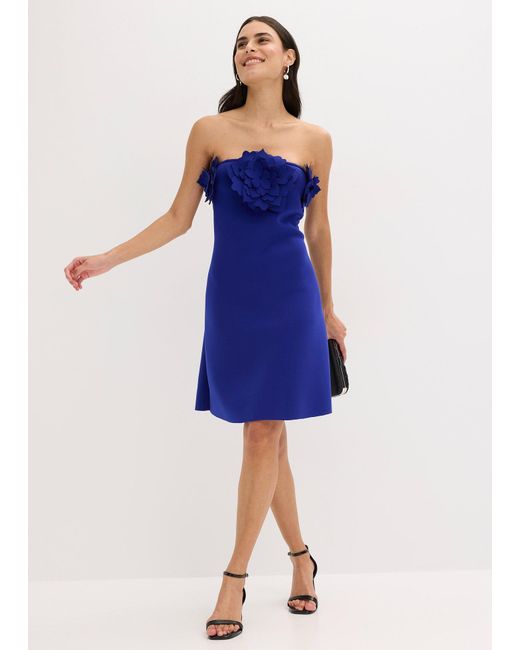 bonprix Blue Bandeau-Kleid Aus Fester Scuba-Qualität
