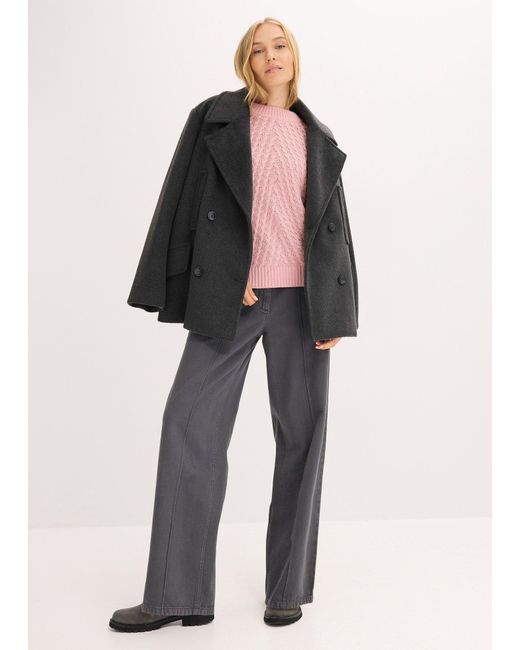 bonprix Pink Boxy-Pullover