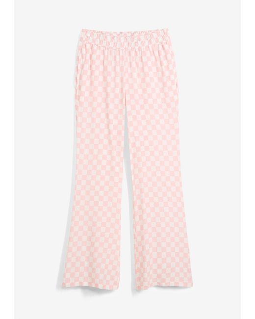 bonprix Pink Karierte Marlenehose Aus Fließender Viskose
