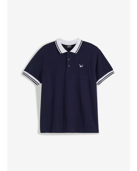 Polo A Maniche Corte di bonprix in Blue da Uomo