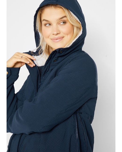 bonprix Blue 3-In-1 Kuschelig Gefütterte Umstands- Und Tragejacke