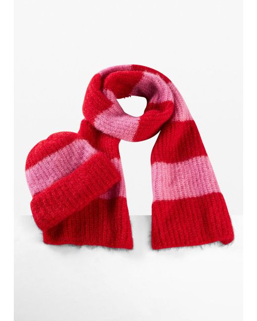 Sciarpa E Berretto (Set 2 Pezzi) di bonprix in Red