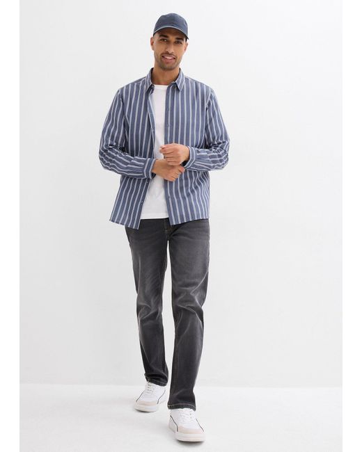 Camicia A Maniche Lunghe di bonprix in Blue da Uomo