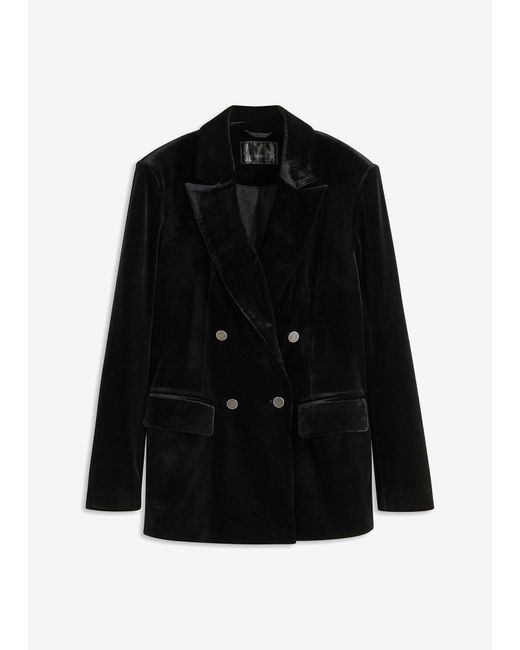 bonprix Black Blazer Aus Softem Samt