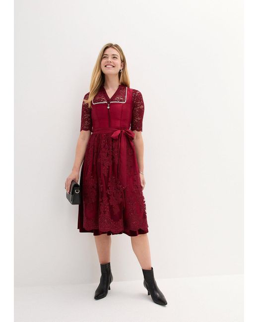 Camicetta Bavarese di bonprix in Red