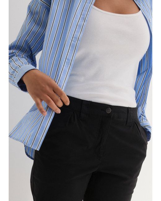 Pantaloni Chino Alla Caviglia di bonprix in Blue