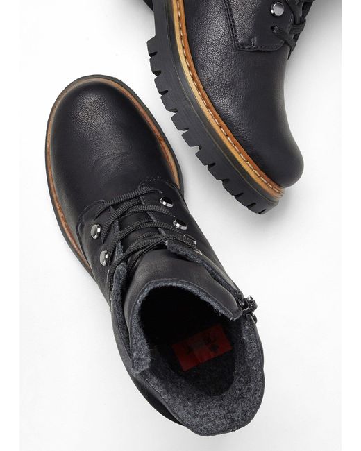 bonprix Black Rieker Schnür Boot