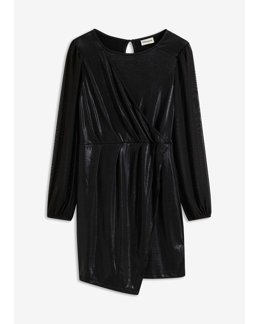 Miniabito Con Drappeggio di bonprix in Black