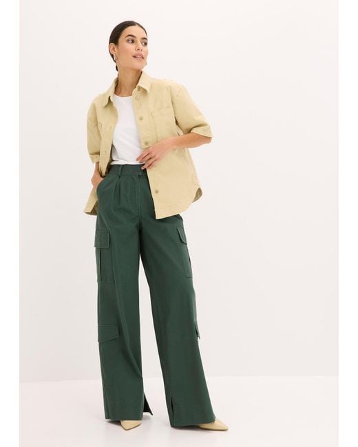 bonprix White Hemdjacke Mit Kurzem Ärmel
