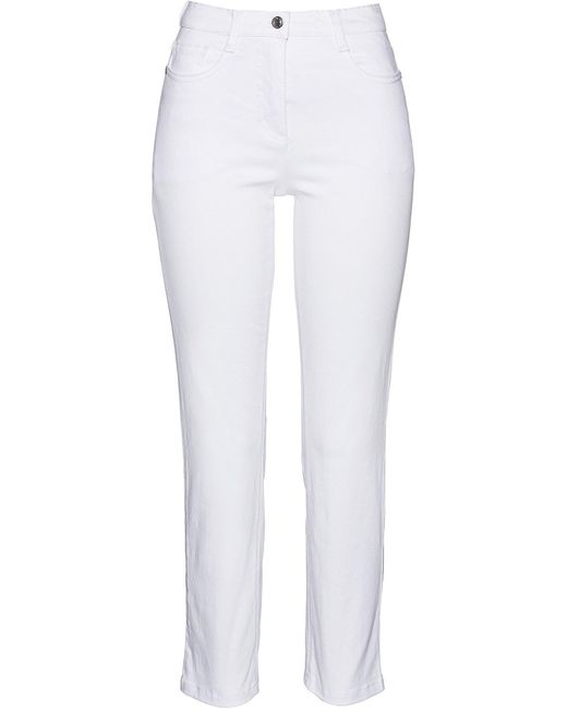 Pantaloni Cropped Elasticizzati di bonprix in White