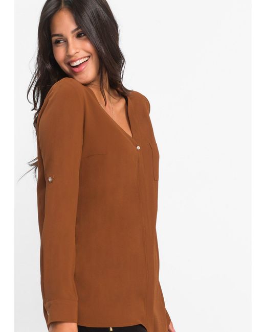 Camicetta Lunga di bonprix in Brown