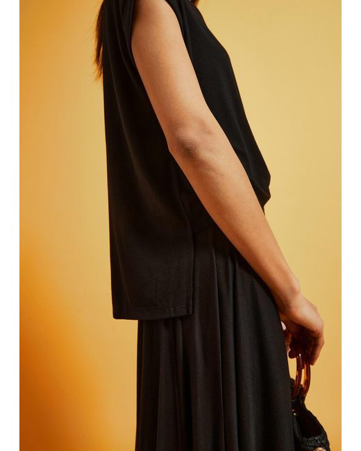 bonprix Black Oversize-Shirt Aus Fließender Viskose