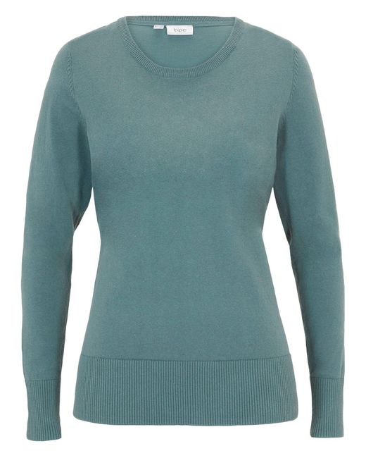 bonprix Green Basic Pullover Mit Recycelter Baumwolle