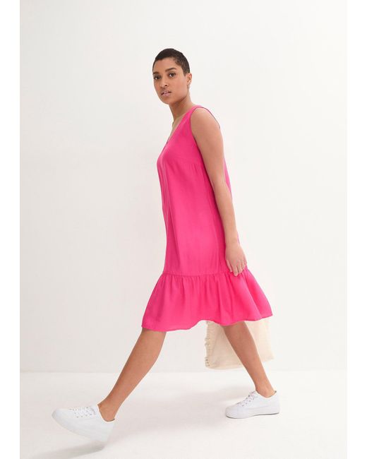 bonprix Pink Kurzes Kleid Aus Fließender Viskose
