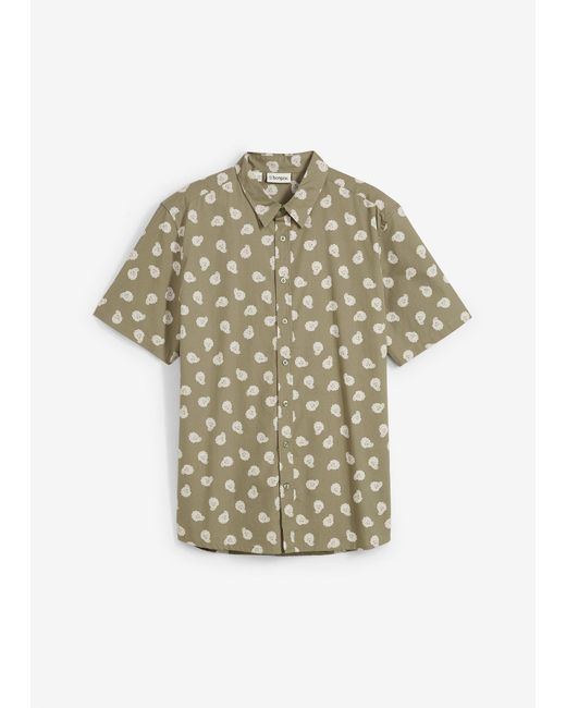 Camicia A Maniche Corte di bonprix in Green da Uomo