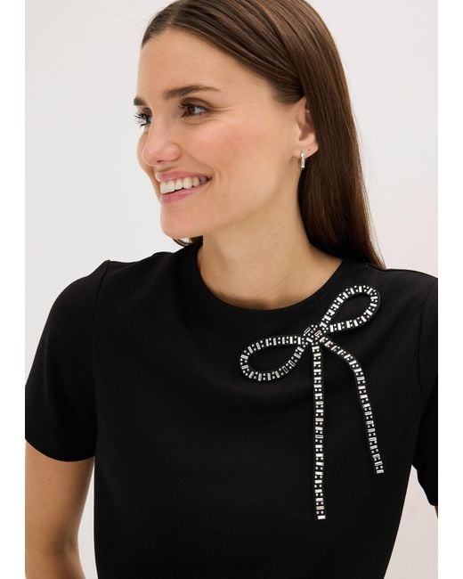 Maglia Con Applicazione Di Strass di bonprix in Black