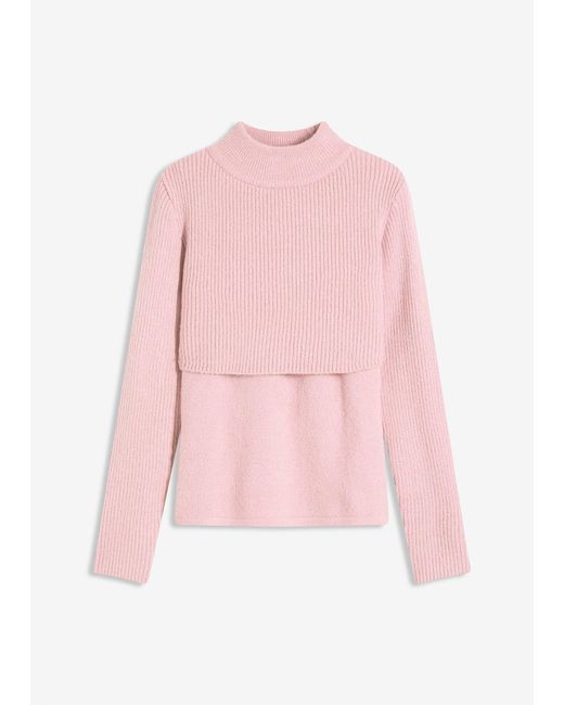 Pull À Effet Superposé bonprix en coloris Pink