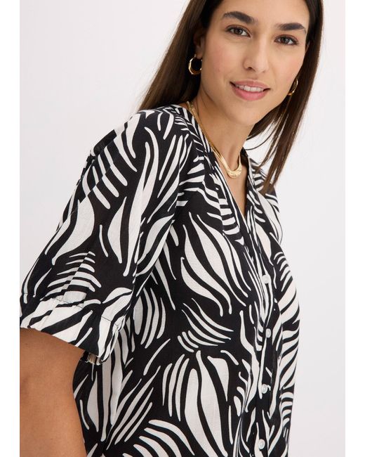 bonprix Gray Kurzarmbluse