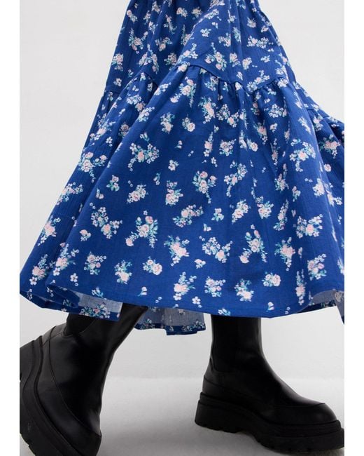 bonprix Blue Kleid Mit Kurzen Ärmeln