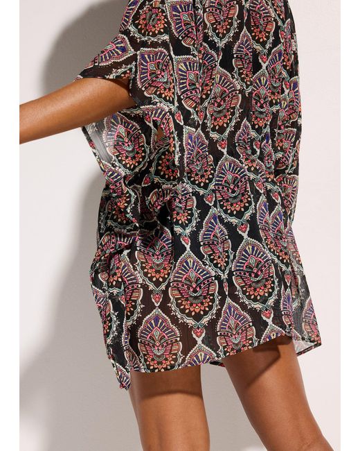 bonprix Black Chiffon Strand Tunika