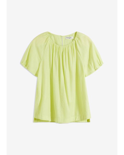 bonprix Yellow Bluse Aus Strukturiertem Crinkle