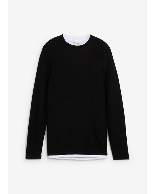 bonprix Feinstrickpullover in Black für Herren