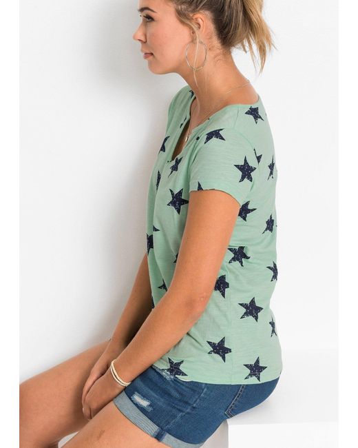 bonprix Green Shirt Mit Sternen