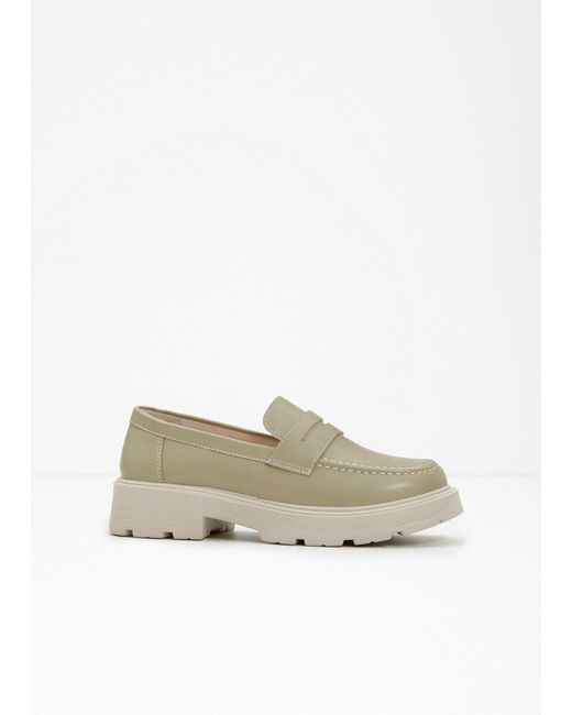bonprix Natural Chunky Loafer Mit Leichter Sohle