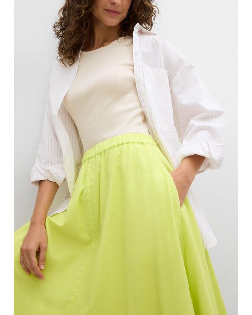 bonprix Yellow Midirock Aus Luftigem Leinen-Mix