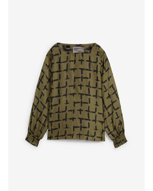 Blusa Con Maniche A Pipistrello di bonprix in Green