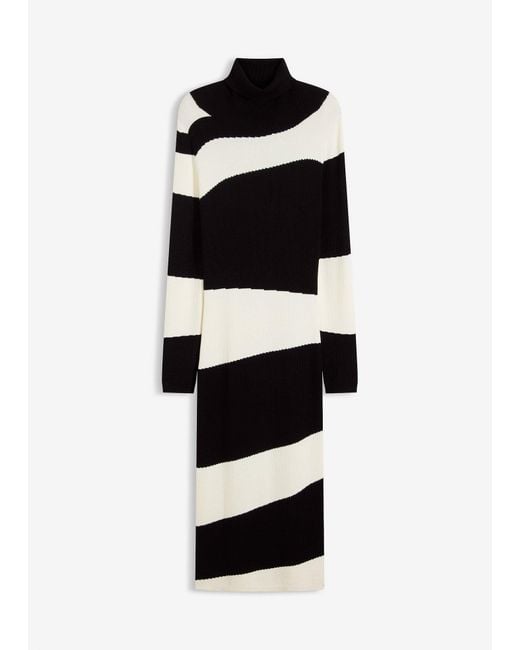 bonprix Black Strickkleid
