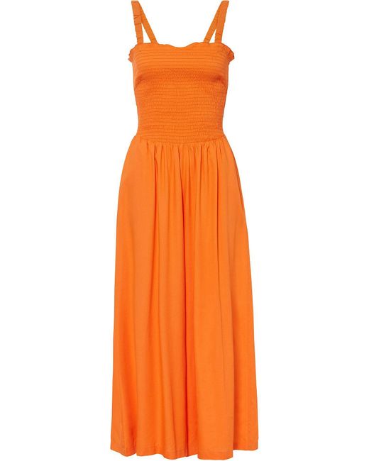 bonprix Orange Jumpsuit Aus Fließender Viskose