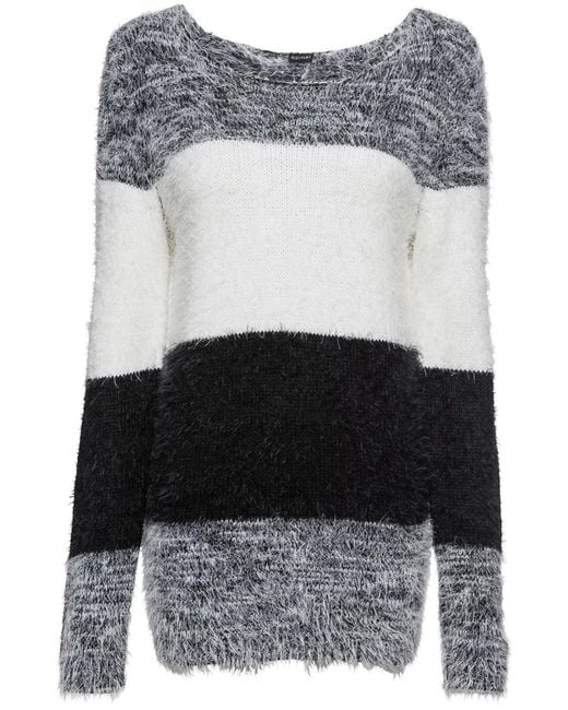 bonprix Gray Grobstrick-Pullover