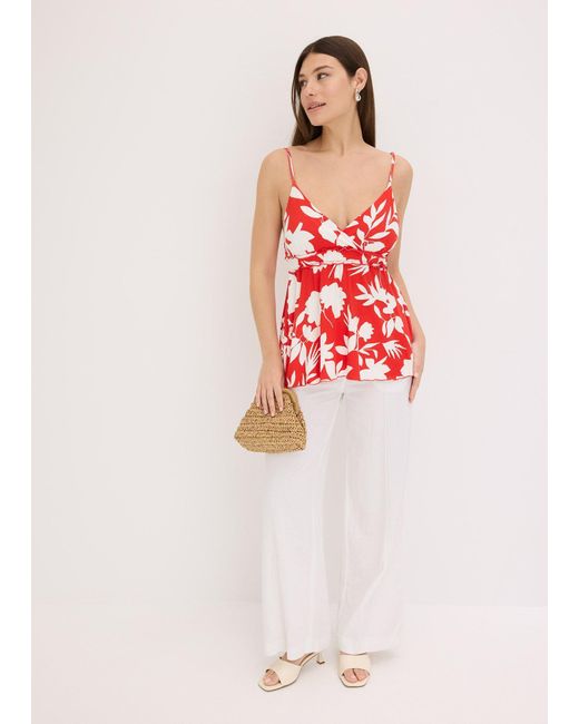 Top Con Spalline Sottili di bonprix in Red