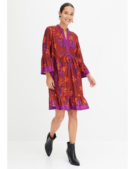 bonprix Red Kleid Mit Volants