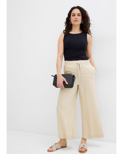 Pantaloni A 7/8 di bonprix in Natural