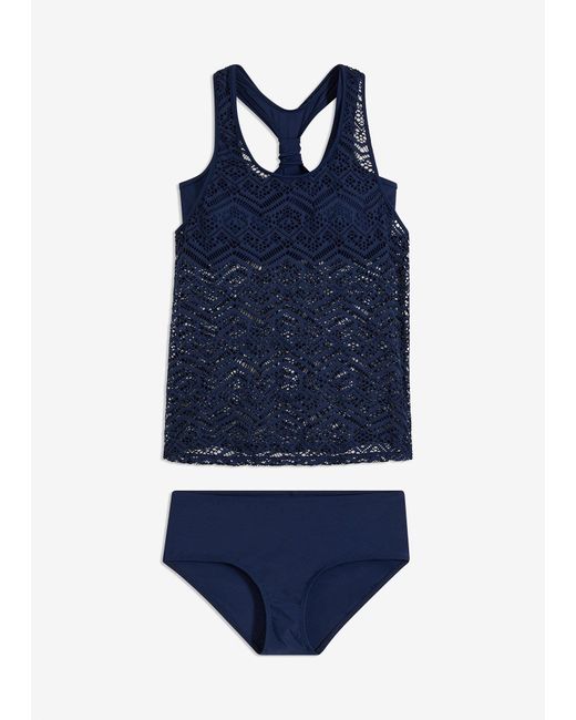 bonprix Blue Tankini (2-Tlg. Set) Aus Spitze