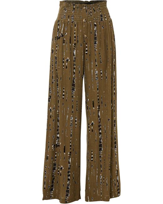 bonprix Natural Palazzo-Hose Aus Fließender Viskose