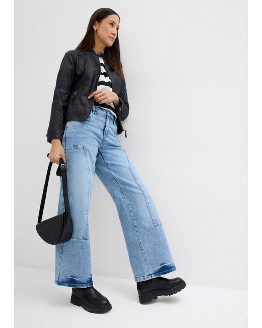 bonprix Blue Oversize-Shirt Aus Reiner Bio-Baumwolle
