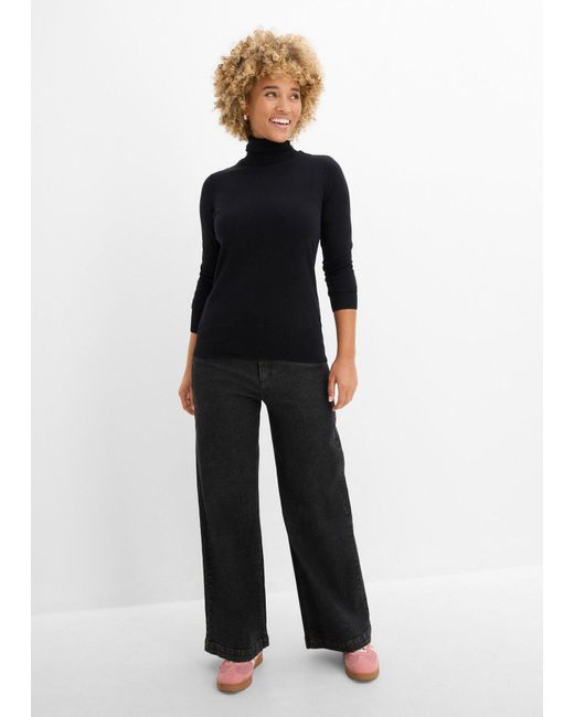 bonprix Blue Basic Rollkragenpullover