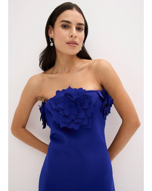 bonprix Blue Bandeau-Kleid Aus Fester Scuba-Qualität