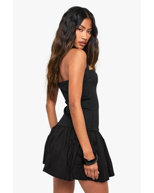 wrap neck halter dress Black semi sheer halter neck wrap dress main image 1