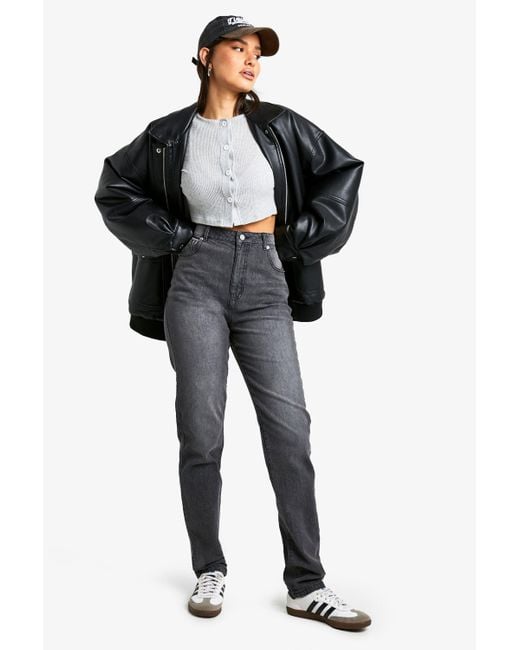 Vaqueros Tall Básicos Ajustados Boohoo de color Black
