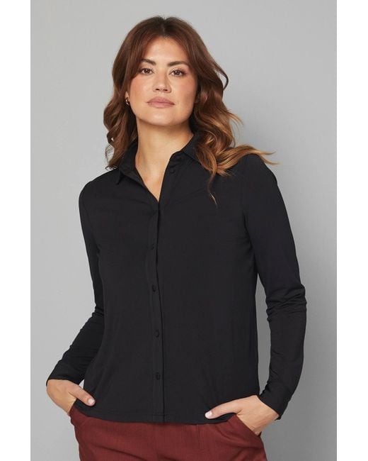 Wallis Red Jersey Button Shirt