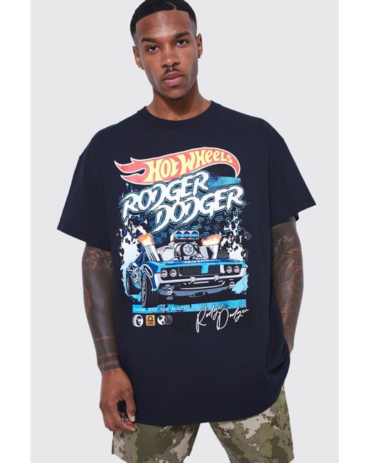 BoohooMAN Oversized Hot Wheels License T-shirt in Blue for Men | Lyst