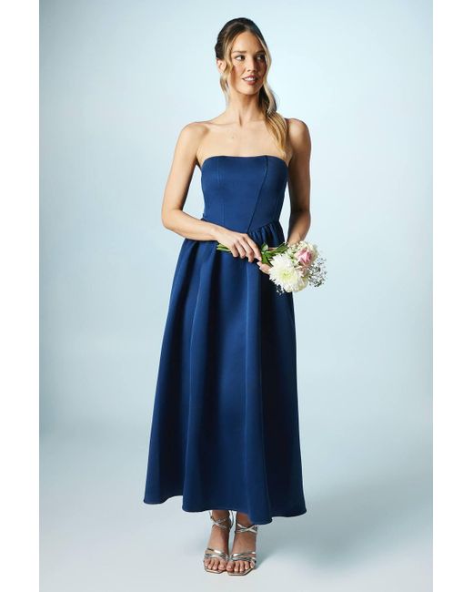 Coast Women's Blue Structured Satin Corset Bridesmaid Dress -  www.rajagirimanappuram.com