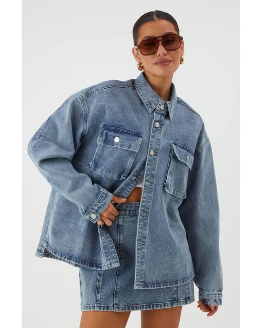 MissPap Blue Oversized Jean Jacket
